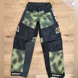 Vintage Shift Motocross Dirt Bike Pants Sz 30 Black Green Camo – Great Shape